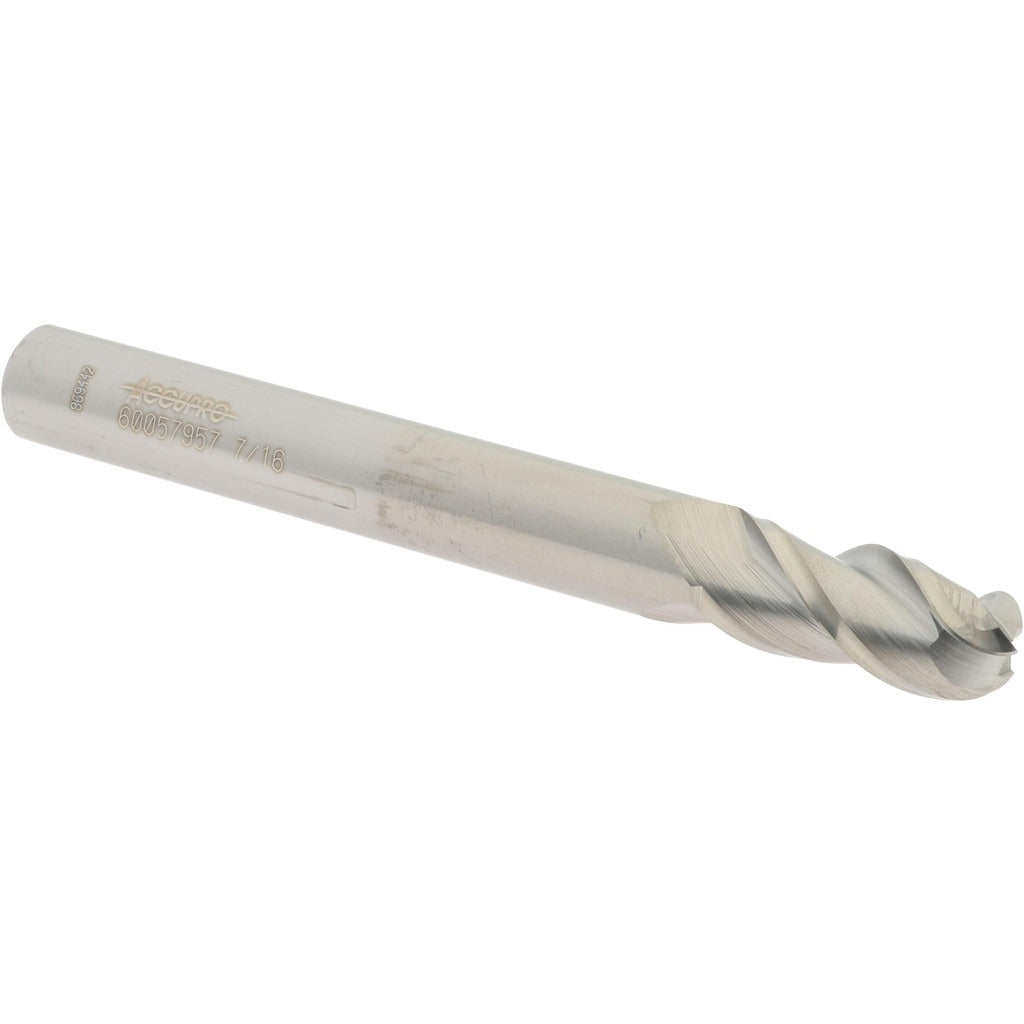 ACCUPRO Accupro 12184508 Ball End Mill 0.4375 in 3 Flute Carbide