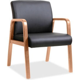 LORELL Lorell LLR20026 Guest Chair Bonded Leather Black