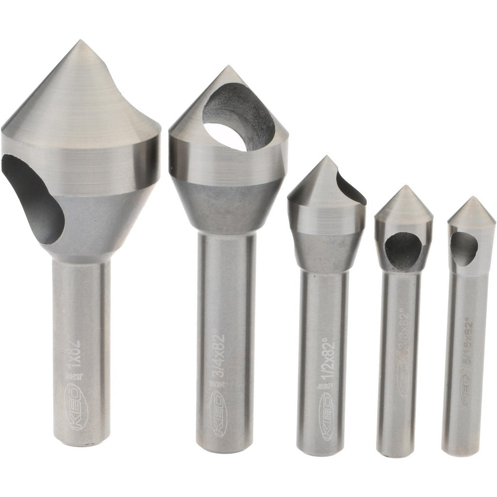 KEO Keo 919-000-217 Countersink Set 5 Pc Cobalt Steel 82 Deg
