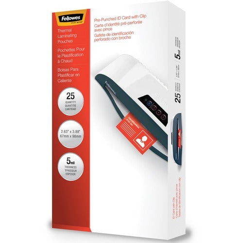 FELLOWES Fellowes FEL52033 Id Card Laminating Pouches 5 Mil 25 Pack