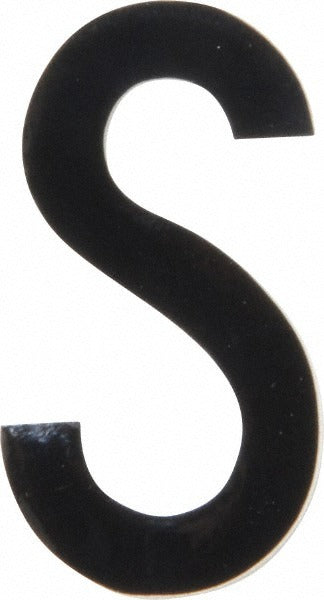 STRANCO Stranco DBV-2-S-10 Vinyl Letter S Label 2in Black Blue 10pk