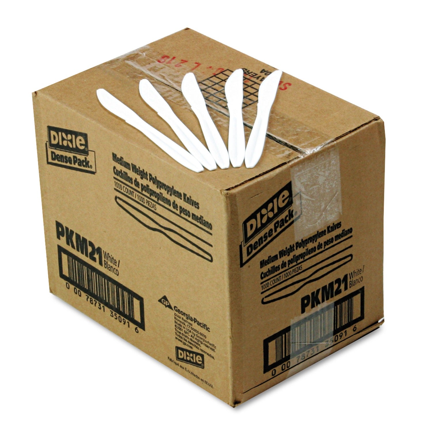DIXIE Dixie DXEPKM21 Plastic Knives Mediumweight 1000/Carton