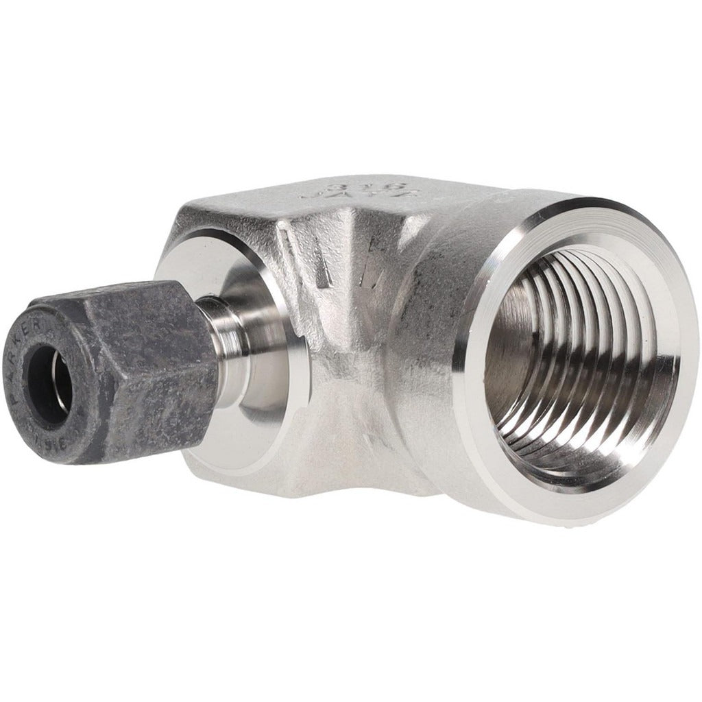 PARKER Parker 4-8 Dbz-ss Compression Female Elbow Ss 1/4 Od