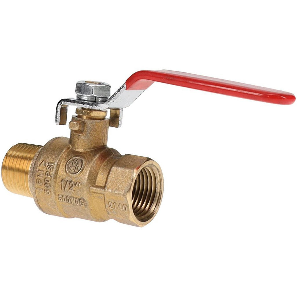 VALUE COLLECTION Value Collection TXMN050 Ball Valve 1/2 in Mnpt X Fnpt Brass