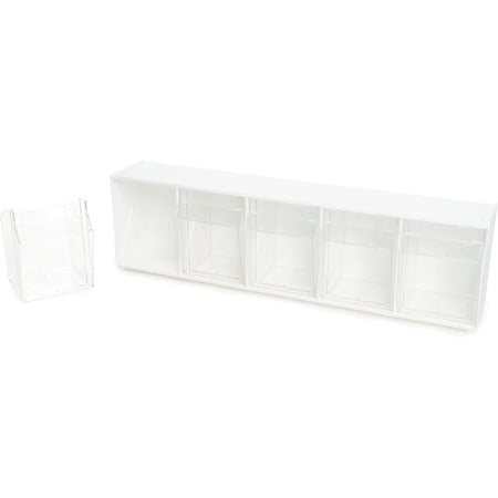 DEFLECTO Deflecto DEF20503OP Bin System Modular 5-Bin (23-5/8 x 5-1/4 x 6-1/2 Inch)