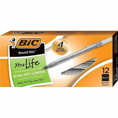 BIC Bic BICGSM11BK Ballpoint Pen Medium Black Dozen