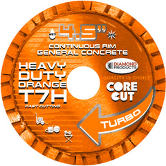 Diamond Products 12292 6X.080X7/8 Orange Heavy Duty High Speed Hand Saw Turbo Diamond Blade