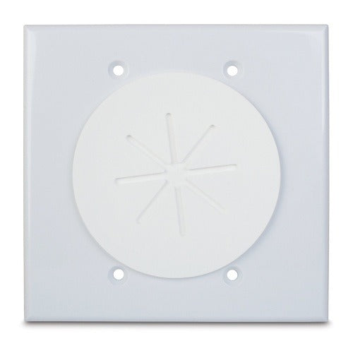 WIREPATH Wirepath WP-FLEXNOSE-2-WH 2 Gang Pass Through Faceplate