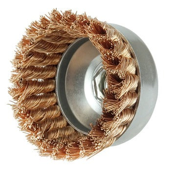 WEILER Weiler 12776 Single Row Knot Wire Cup Brush 4 in (5/8-11 Nut)