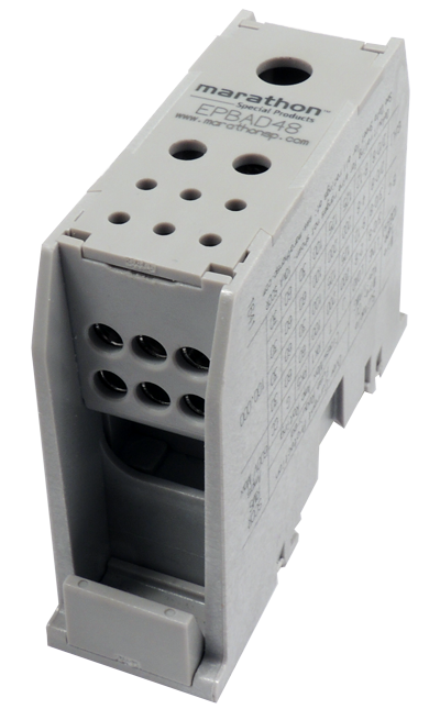 MARATHON SPECIAL PRODUCTS Marathon Special Products EPBAD48 Panel Mount Barrier Terminal Block 200 A 600 V (1 Pole)