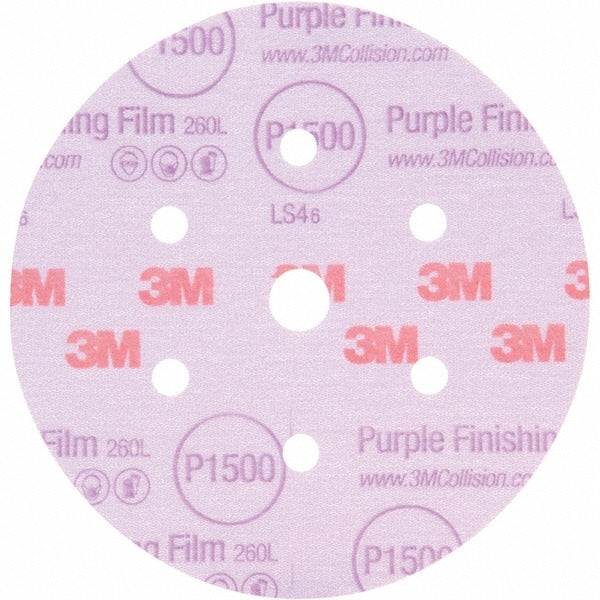 3M 3M 7100122779 Hook Loop Disc 1500 Grit 6 in Aluminum Oxide 50pk