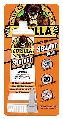GORILLA Gorilla 8090002 100% Silicone Sealant 2.7 Oz