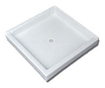 FLORESTONE FLORESTONE 3636-2-WHT Shower Receptor 36 Inch Corner