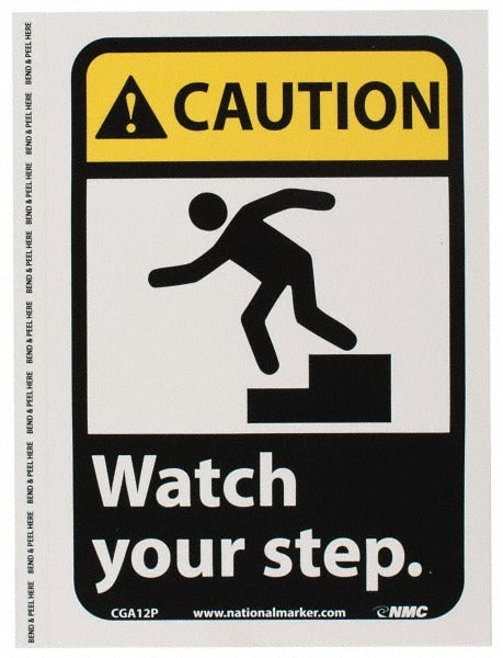 ACCUFORMNMC Accuformnmc CGA12P Watch Your Step Caution Sign 10x7 Vinyl