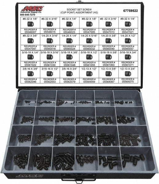 VALUE COLLECTION Value Collection 67759522 Set Screw Assortment 555 Pc