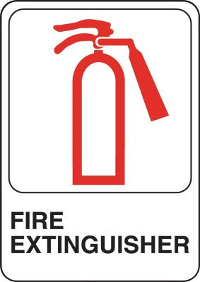 HILLMAN Hillman Fasteners 847114 Fire Extinguisher Sign 5x7 in 5-pack