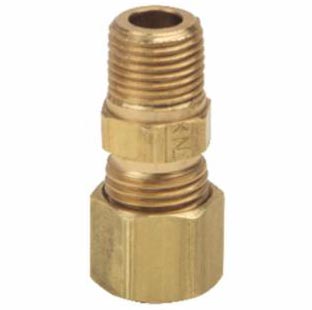 BrassCraft 68-4-2X Tube Reducing Adapter, 1/4 x 1/8 in, Compression x MNPT, Brass