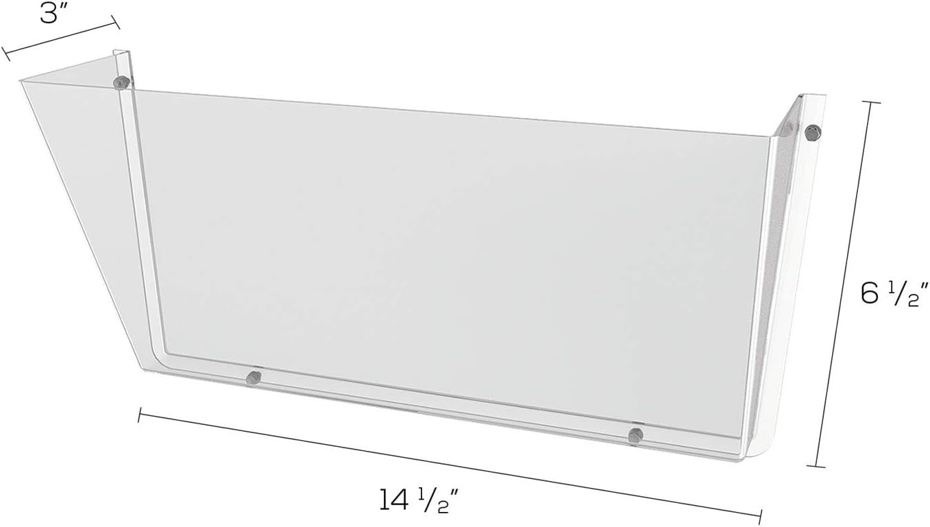 DEFLECTO Deflecto DEF63201 Unbreakable Wall Pocket Letter Single 14.5 x 3 x 6.5 in (1 Pack)