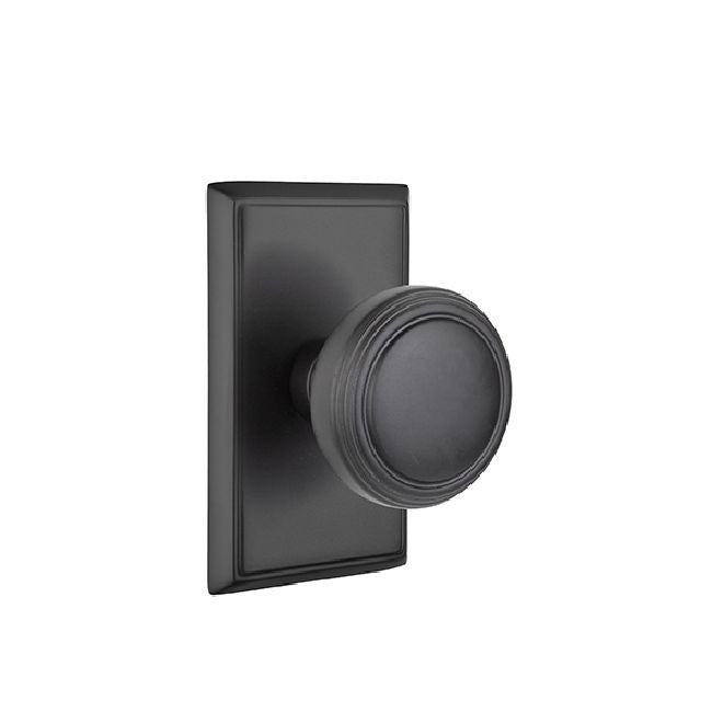 EMTEK Emtek 8121NWUS19 Norwich Knob Passage Set Flat Black