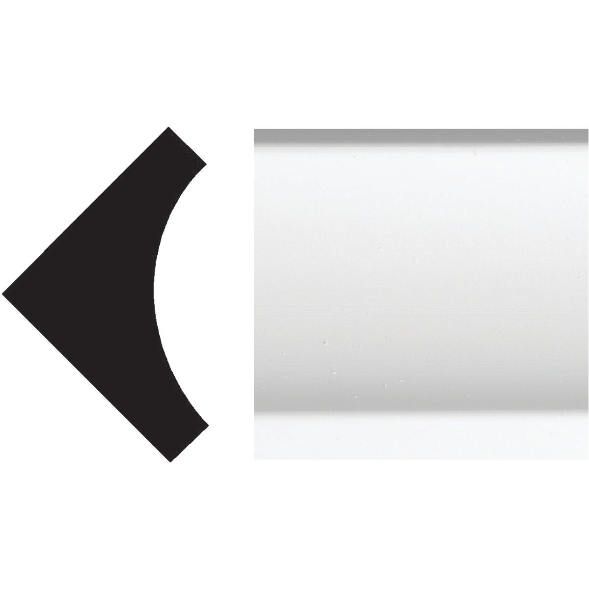 NAPCO Royal 5073487 Inside Corner Molding 8 Inch White Pvc