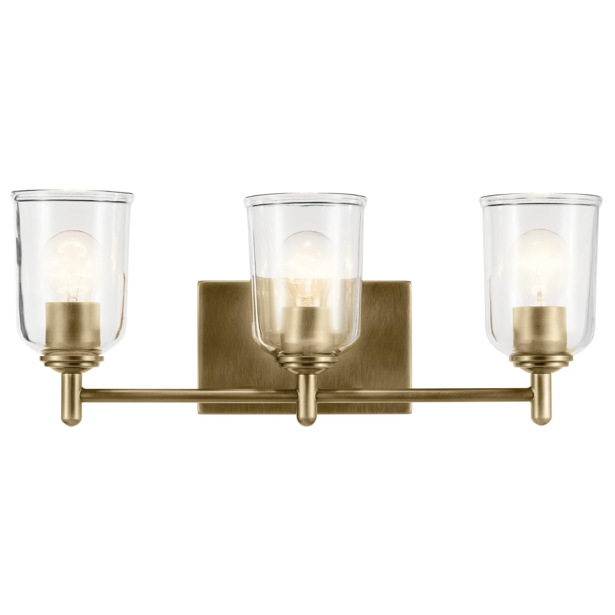 KICHLER Kichler 45574NBRCLR 3-light Vanity Light Natural Brass