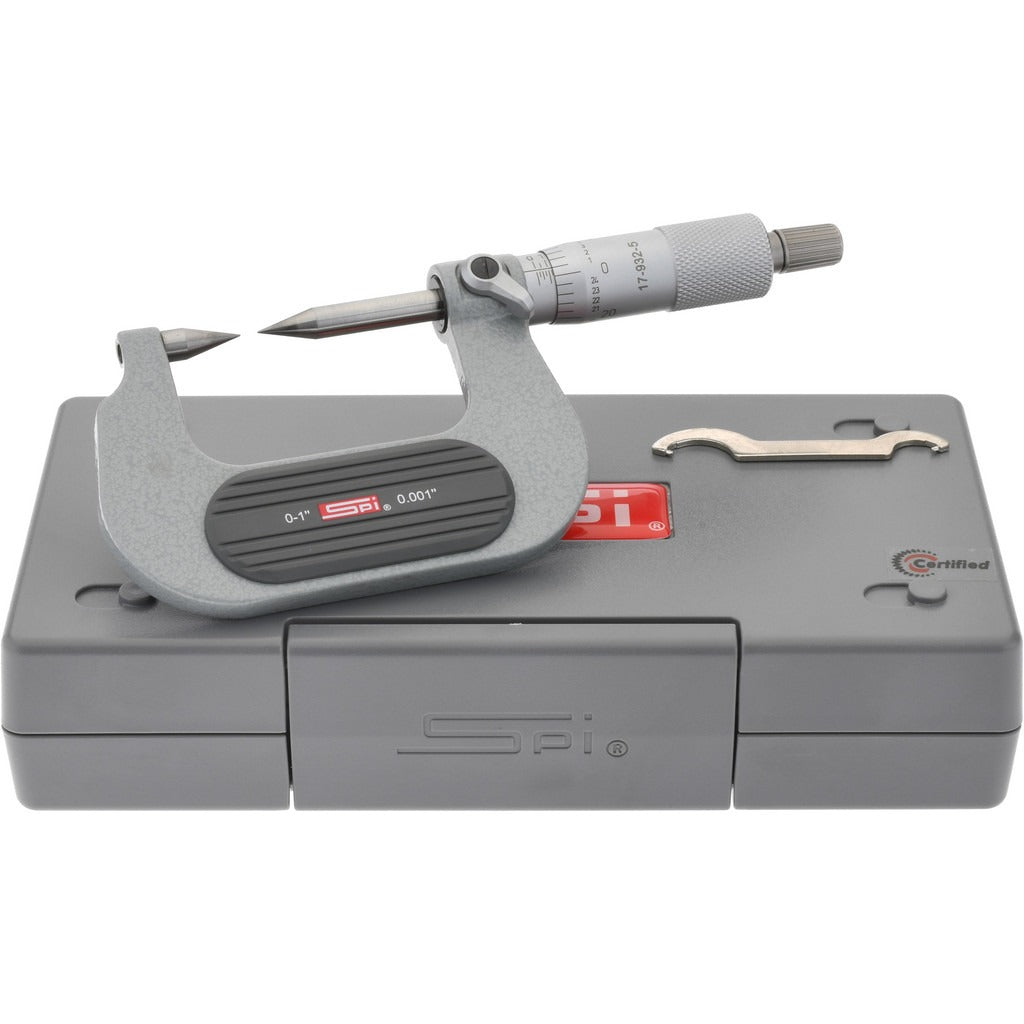 SPIROTHERM Spi CMS160412053 Point Micrometer 1 Inch Ratchet Stop