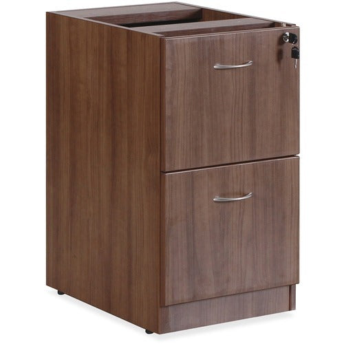 LORELL Lorell LLR69986 Fixed Female to Female Pedestal Walnut