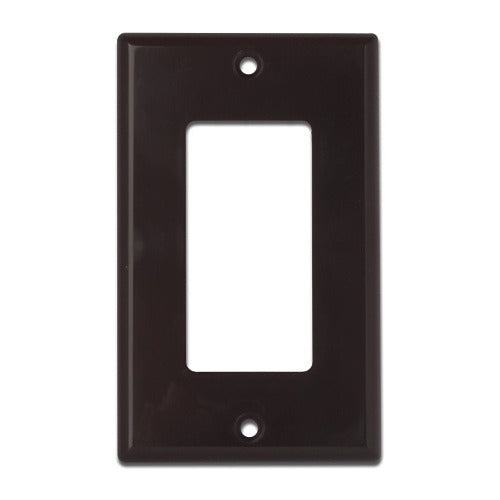 WIREPATH Wirepath DECOR-1-BR Single Gang Faceplate Brown