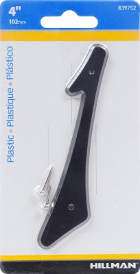 HILLMAN Hillman Fasteners 839752 Black Plastic House Number 1 4in