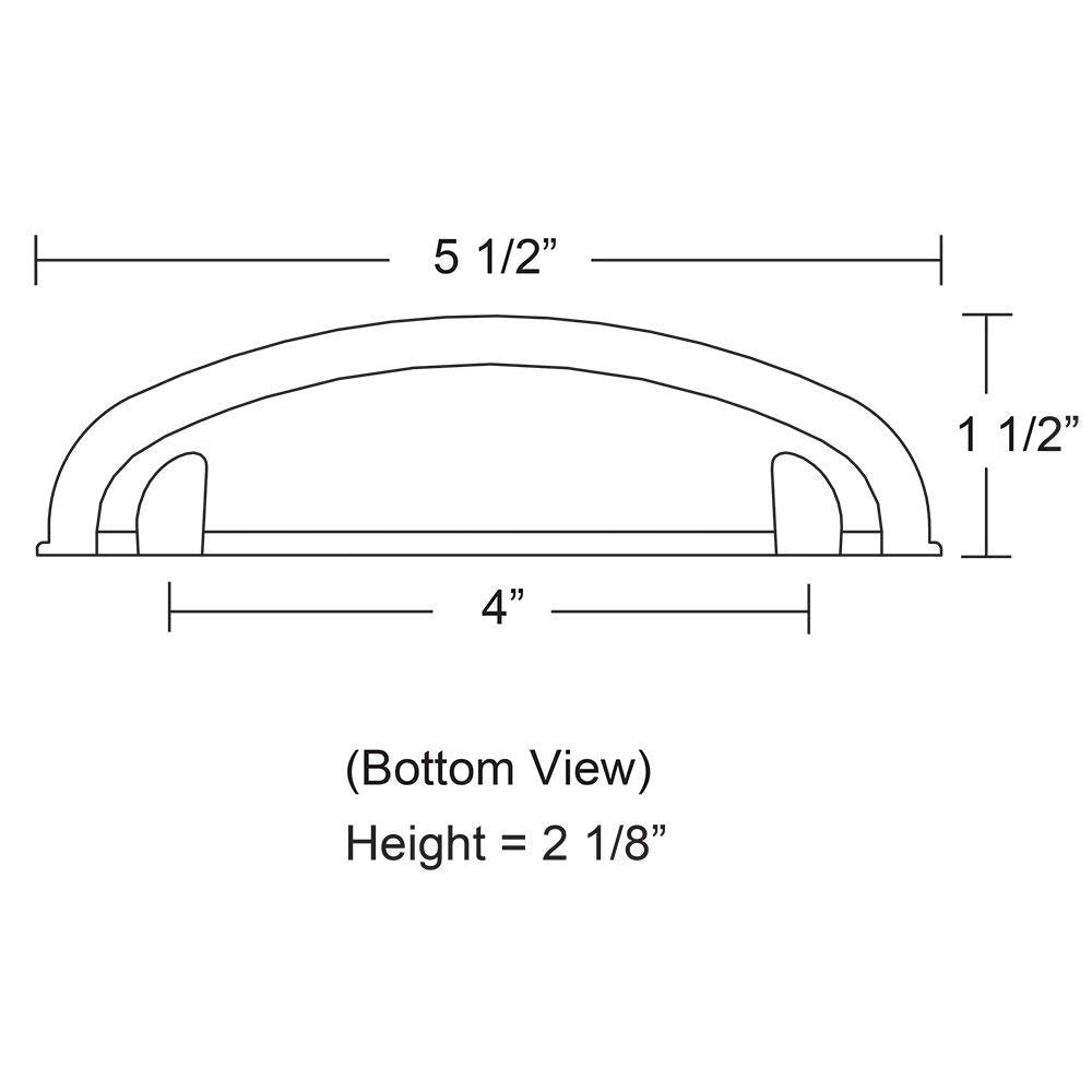 EMTEK Emtek 86173US3NL Cup Pull 4 in Center Unlacquered Brass