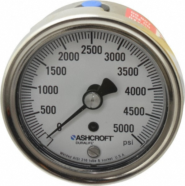 ASHCROFT Ashcroft 83250 Industrial Pressure Gauge 0-5000 Psi 2.5in