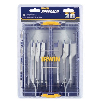 IRWIN Irwin IWAX128PC 8pc Spade Bit Set 3/8 to 1-1/2 in