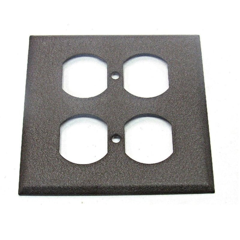 MULBERRY METAL PRODUCTS Mulberry Metal Products 98102 Standard Receptacle Wallplate 2-Gang (4.5 in x 4.562 in)
