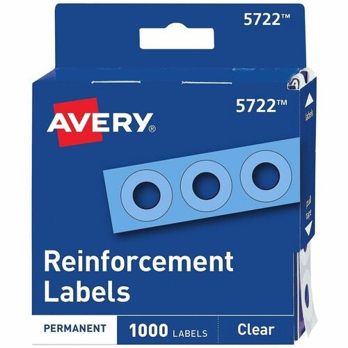 AVERY Avery AVE05722 Hole Reinforcement Labels 1/4 in 1000 Pack