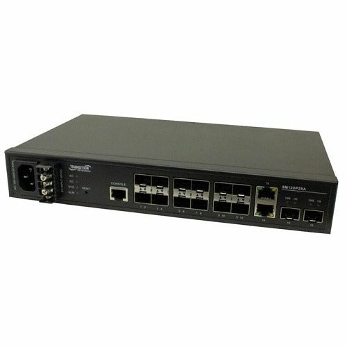 LANTRONIX Transition Networks SM12DP2XA-OZ Managed Fiber Switch 12-port
