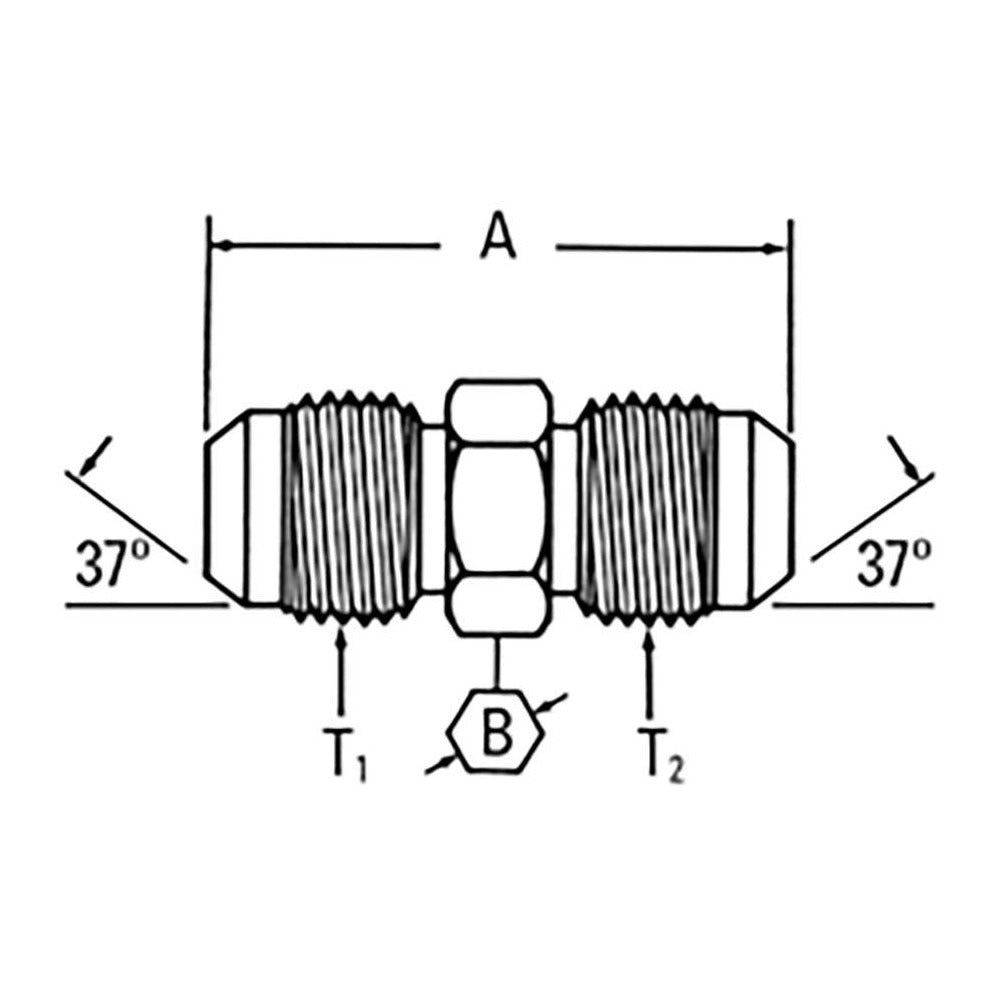 EATON Eaton 2027-6-6S Female Jic 37 Swivel Union 0.38in Od