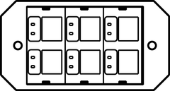 Legrand 8ACT6A Wiremold 1-Gang Poke-Through Device Plate