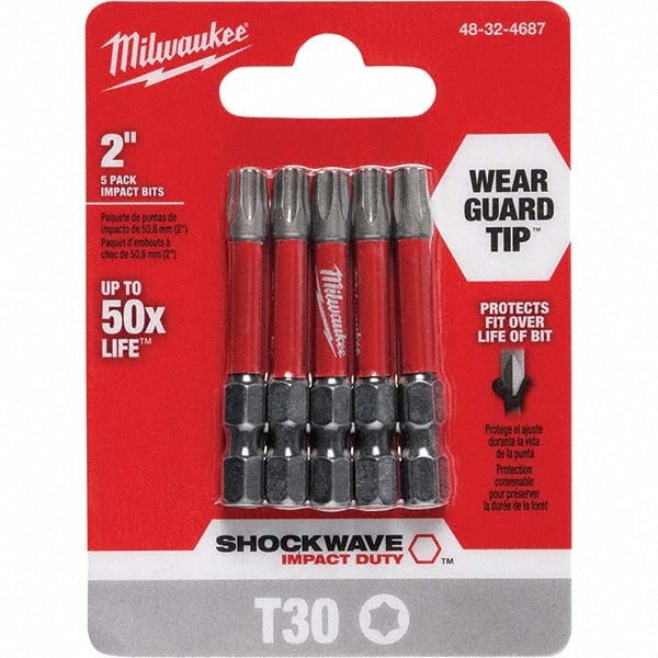 MILWAUKEE Milwaukee Tool 48-32-4687 T30 Torx Bit 1/4 in Hex 5 Pack