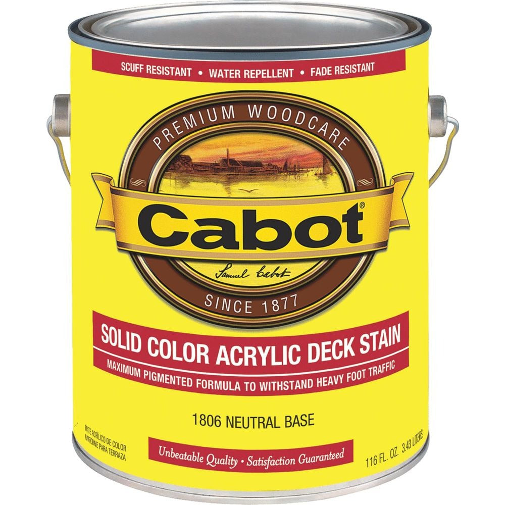 CABOT Cabot 140.0001806.007 Solid color acrylic stain and sealer 1 gal