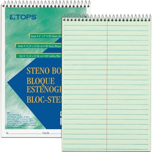 TOPS Tops TOP8021 Wirebound Steno Book 80 Sheets