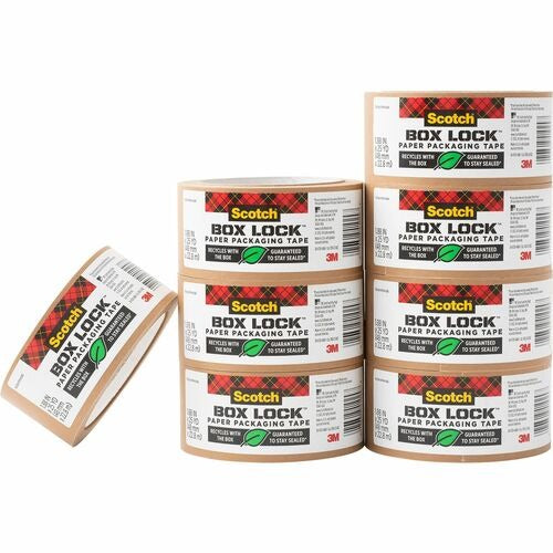 3M 3M MMM7850238GC Clear Paper Packaging Tape 8-pack