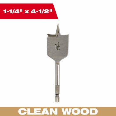 MILWAUKEE Milwaukee 48-27-0015 Flat Boring Bit 1.25 Inches 6 Pack