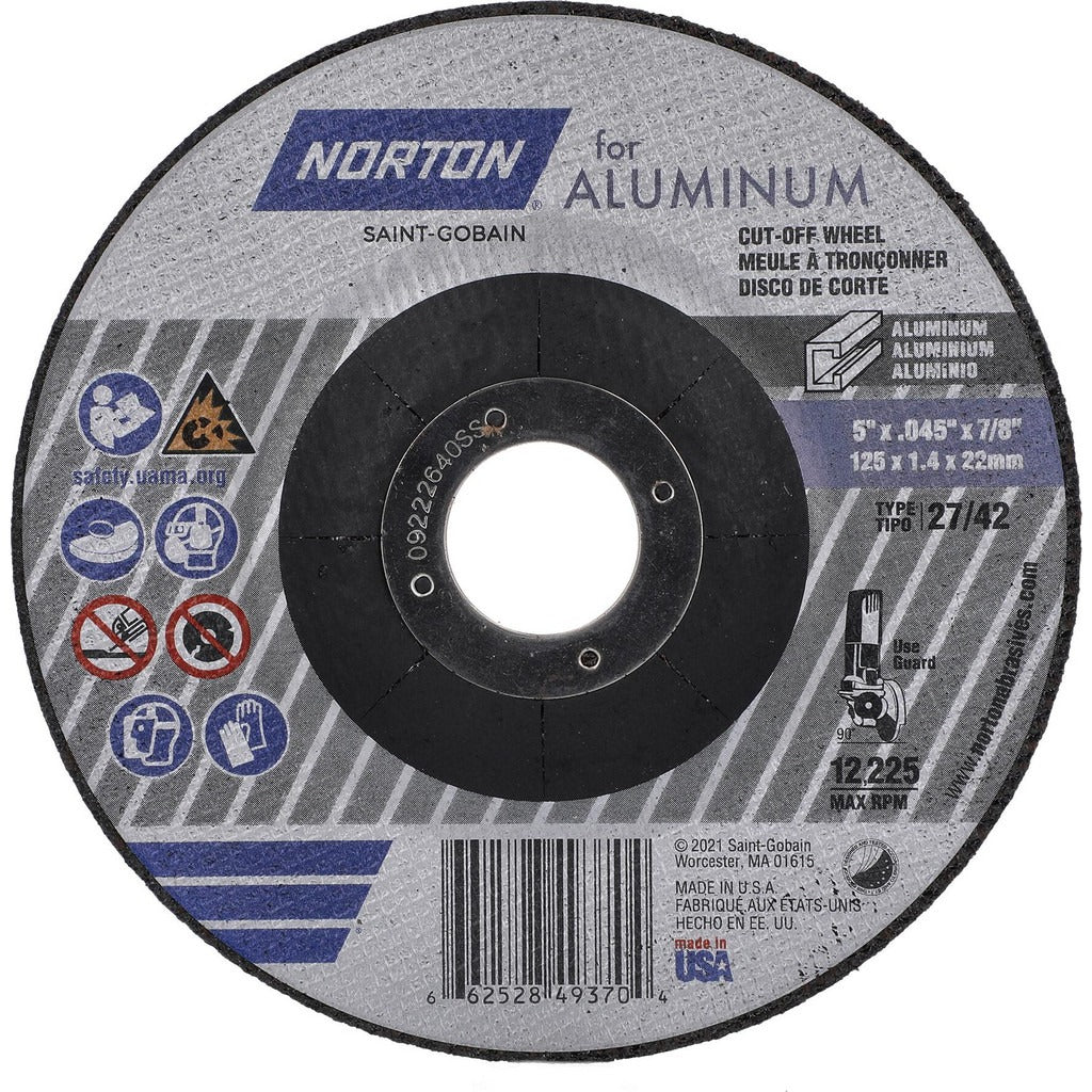 NORTON Norton 66252849370 Type 27 Grinding Wheel 5 Inches
