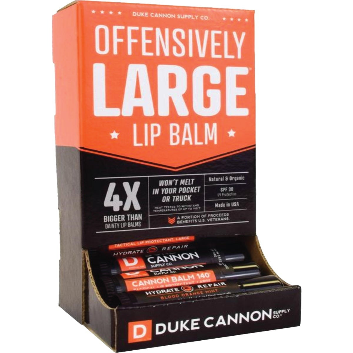 DUKE CANNON Duke Cannon LPCB-ORMI-18CT Orange Cannon Lip Balm Spf 30