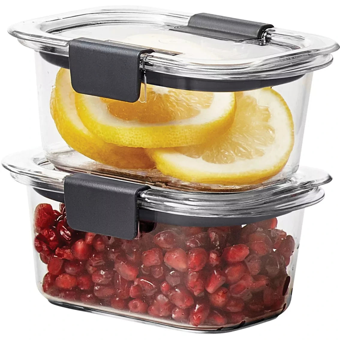 RUBBERMAID Rubbermaid 2183416 Brilliance 1.3 Cup Rectangle Food Storage Container (Pack of 2)