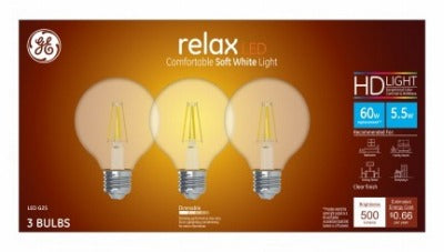 GE G E Lighting 43306 G25 Led Globe Bulb 5.5W 2700K 3 Pack