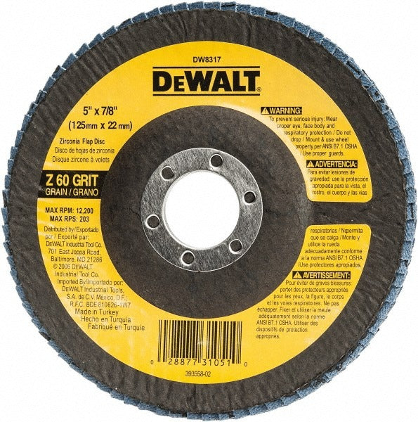 DEWALT Dewalt DW8317 Flap Disc 60 Grit Type 29 5 Inch