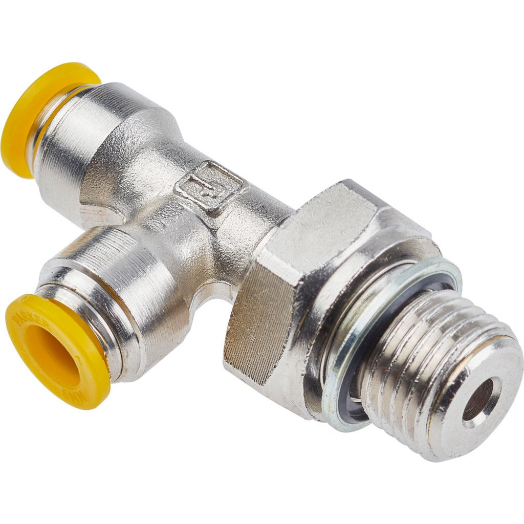 PARKER Parker 171PLP-6M-4G Swivel Male Run Tee 6mm Bspp 300 Psi