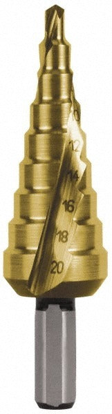 HERTEL Hertel SDD43274844 Step Drill Bit 9 Hole Sizes Hss Tin