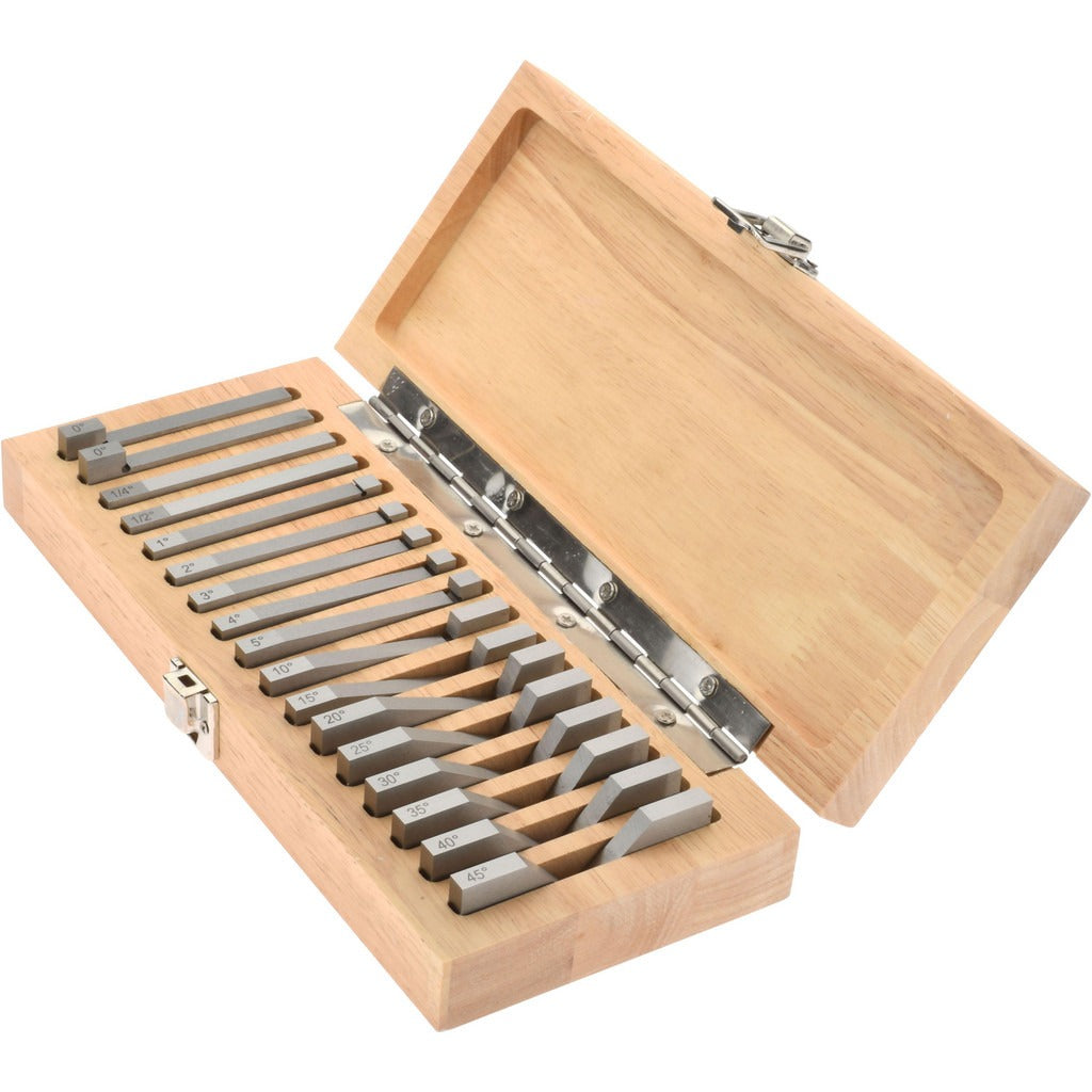 SPIROTHERM Spi 630-42752 Angle Block Set 0.25 to 45 Deg 17 Pc